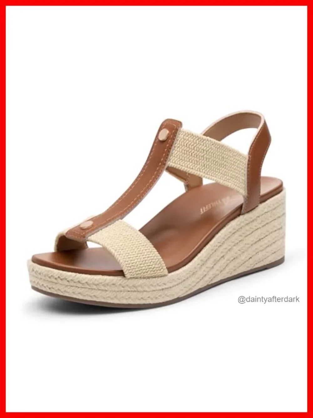 Women's Espadrille Low Platform Wedge Sandals PU Faux Leather